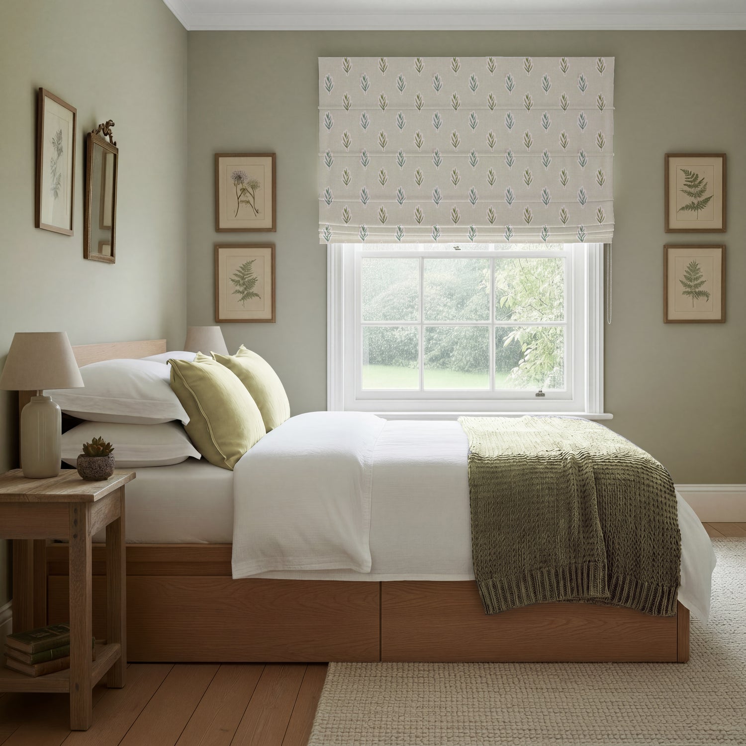 ANTE DECOR Hidcote Made To Measure Roman Blind Ecru