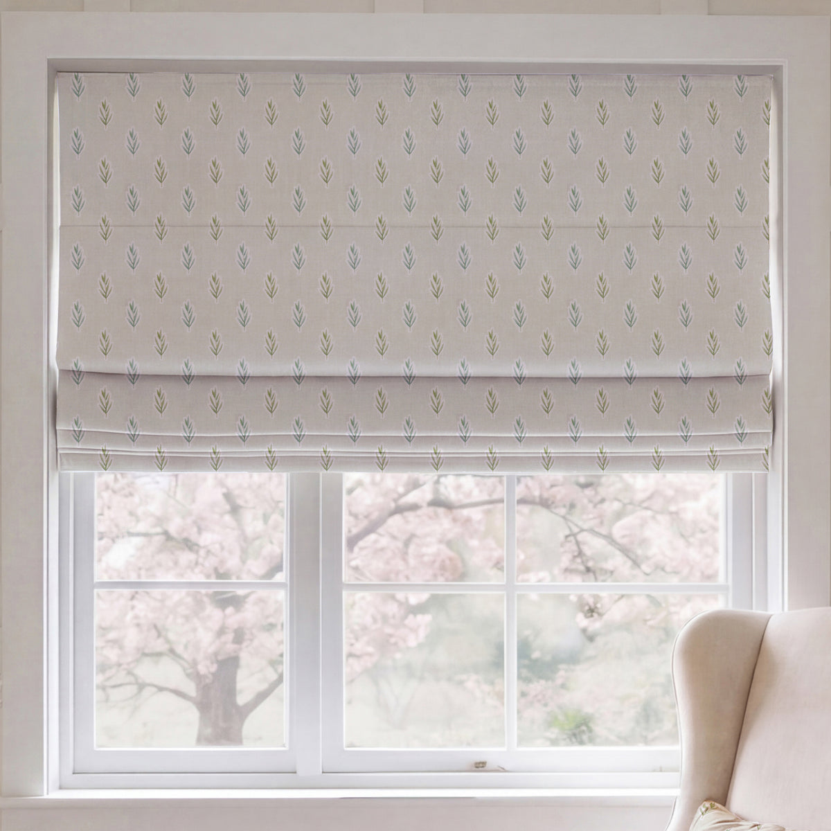 ANTE DECOR Hidcote Made To Measure Roman Blind Ecru