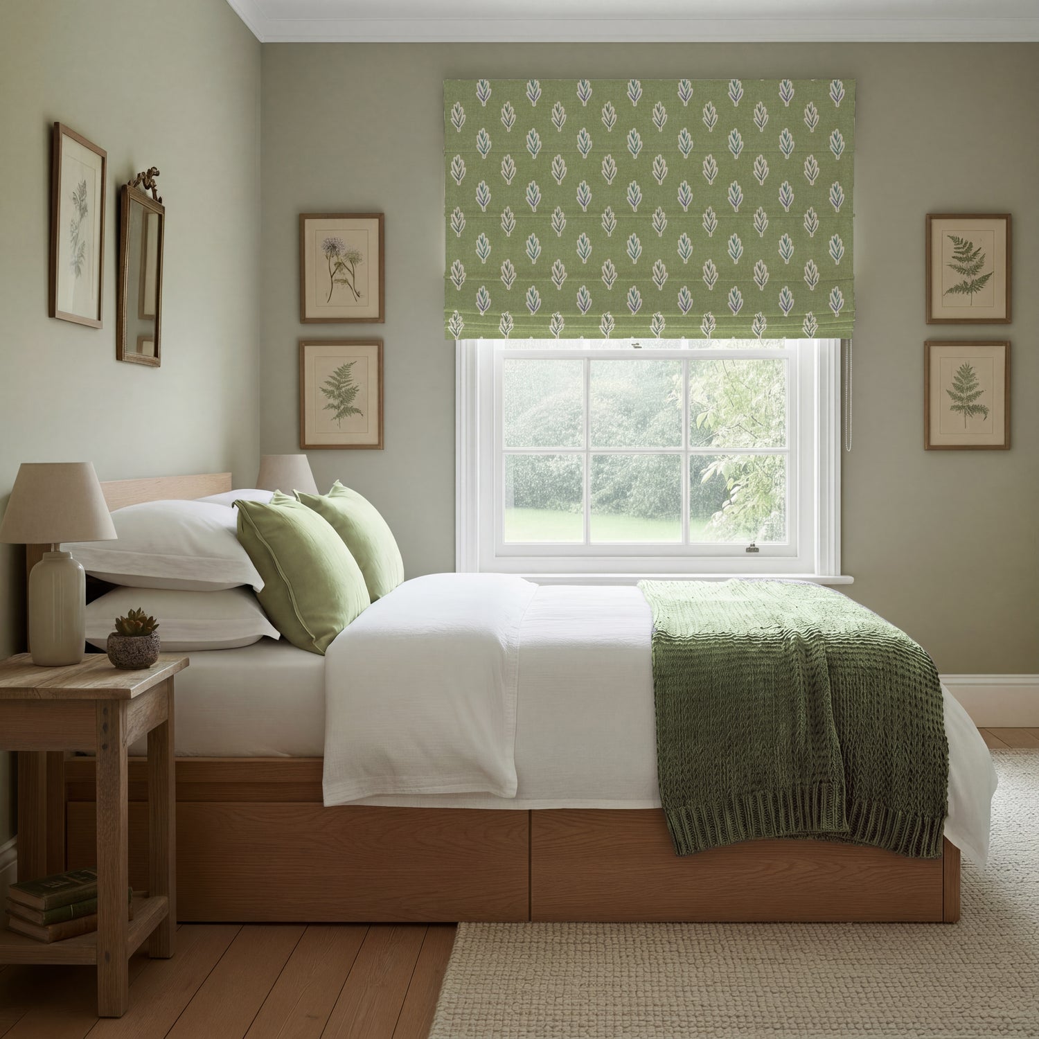 ANTE DECOR Hidcote Made To Measure Roman Blind Pistachio