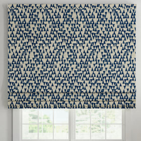 ANTE DECOR Hermes Made To Measure Roman Blind Almond Indigo