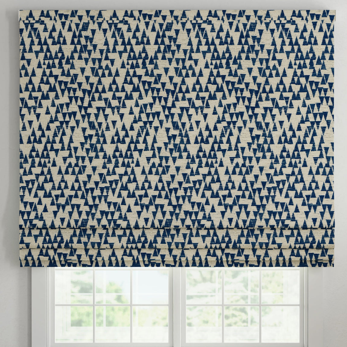 ANTE DECOR Hermes Made To Measure Curtains Almond Indigo