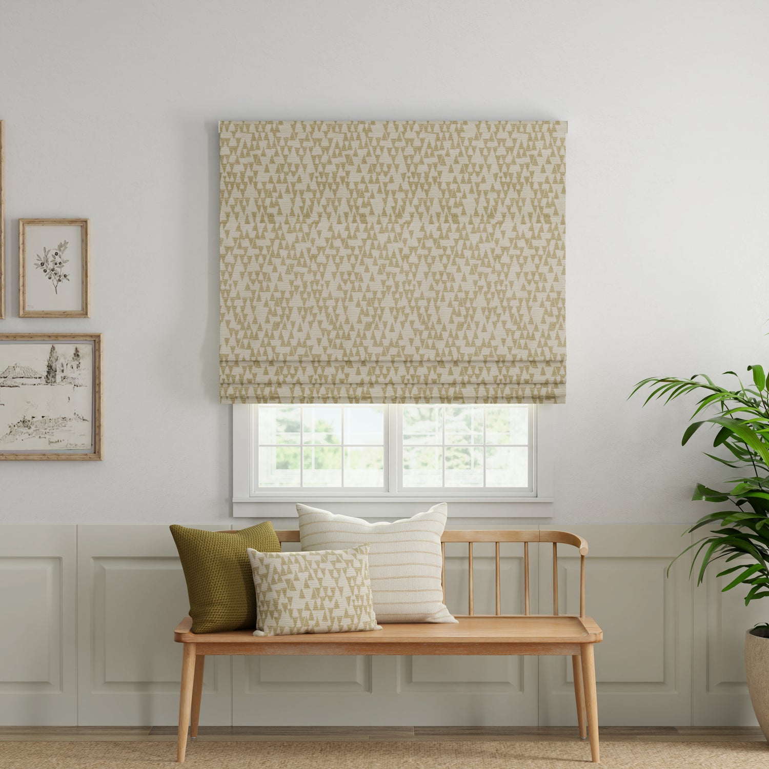 ANTE DECOR Hermes Made To Measure Roman Blind Ivory Beige