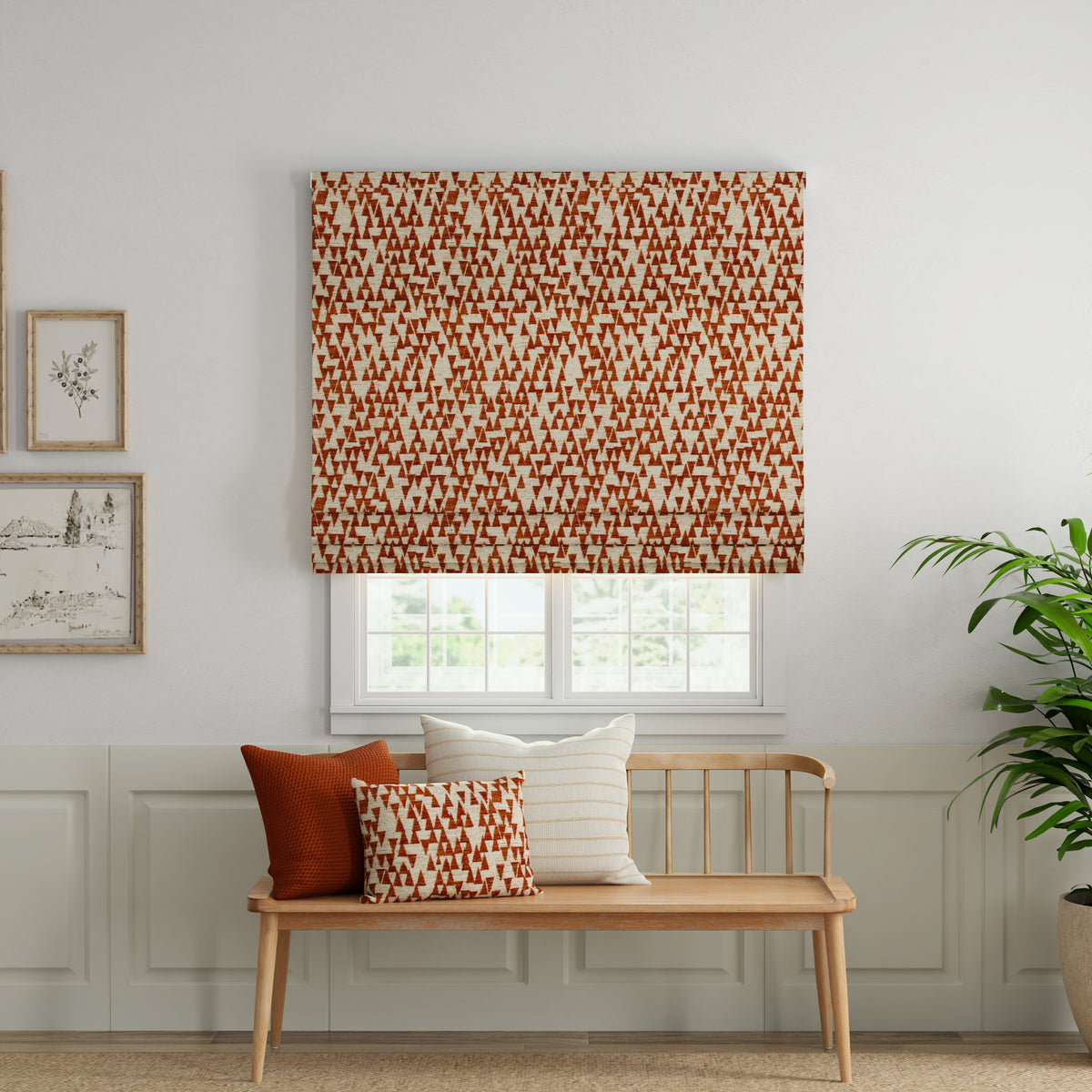 ANTE DECOR Hermes Made To Measure Roman Blind Cream Brick