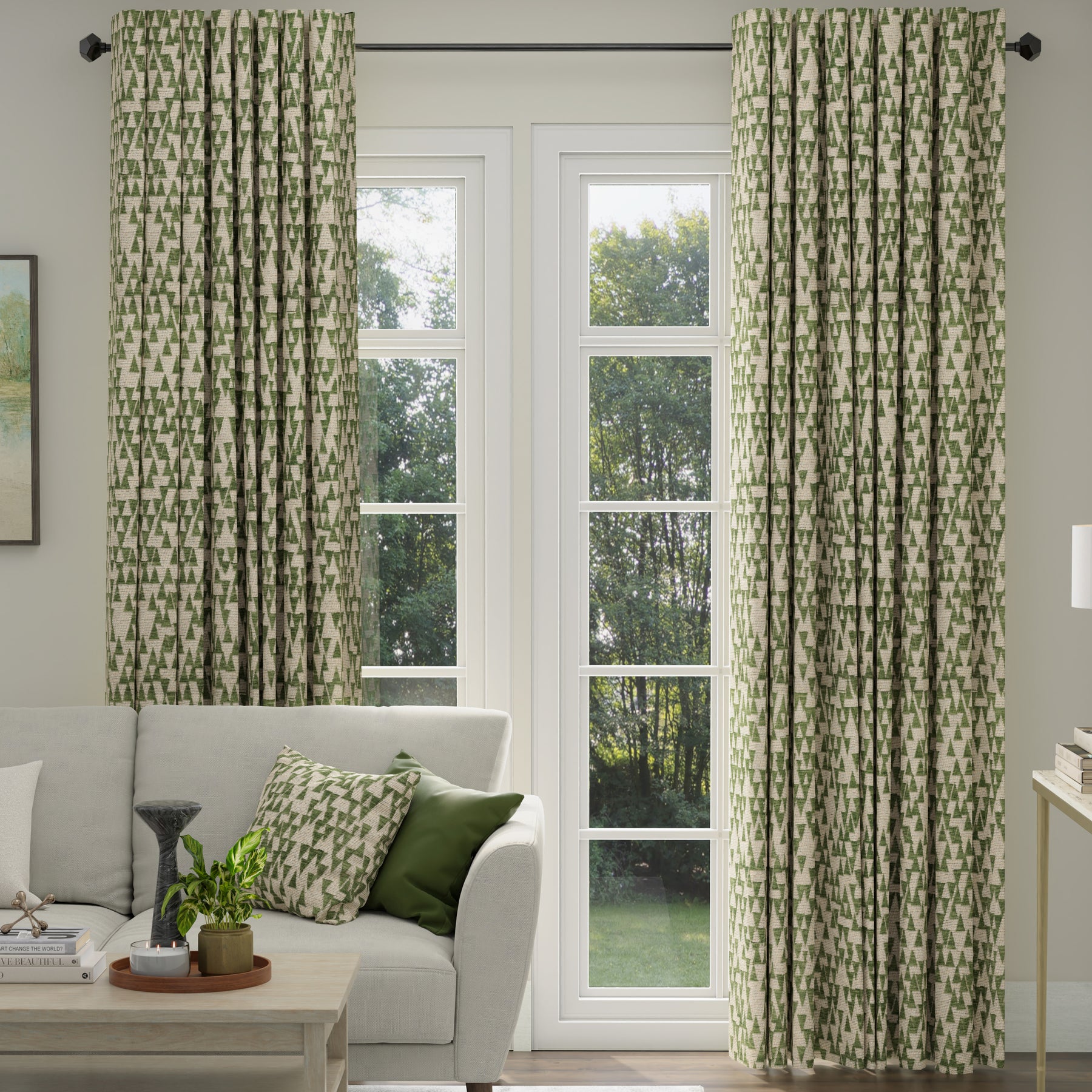 ANTE DECOR Hermes Made To Measure Roman Blind Cream Forest