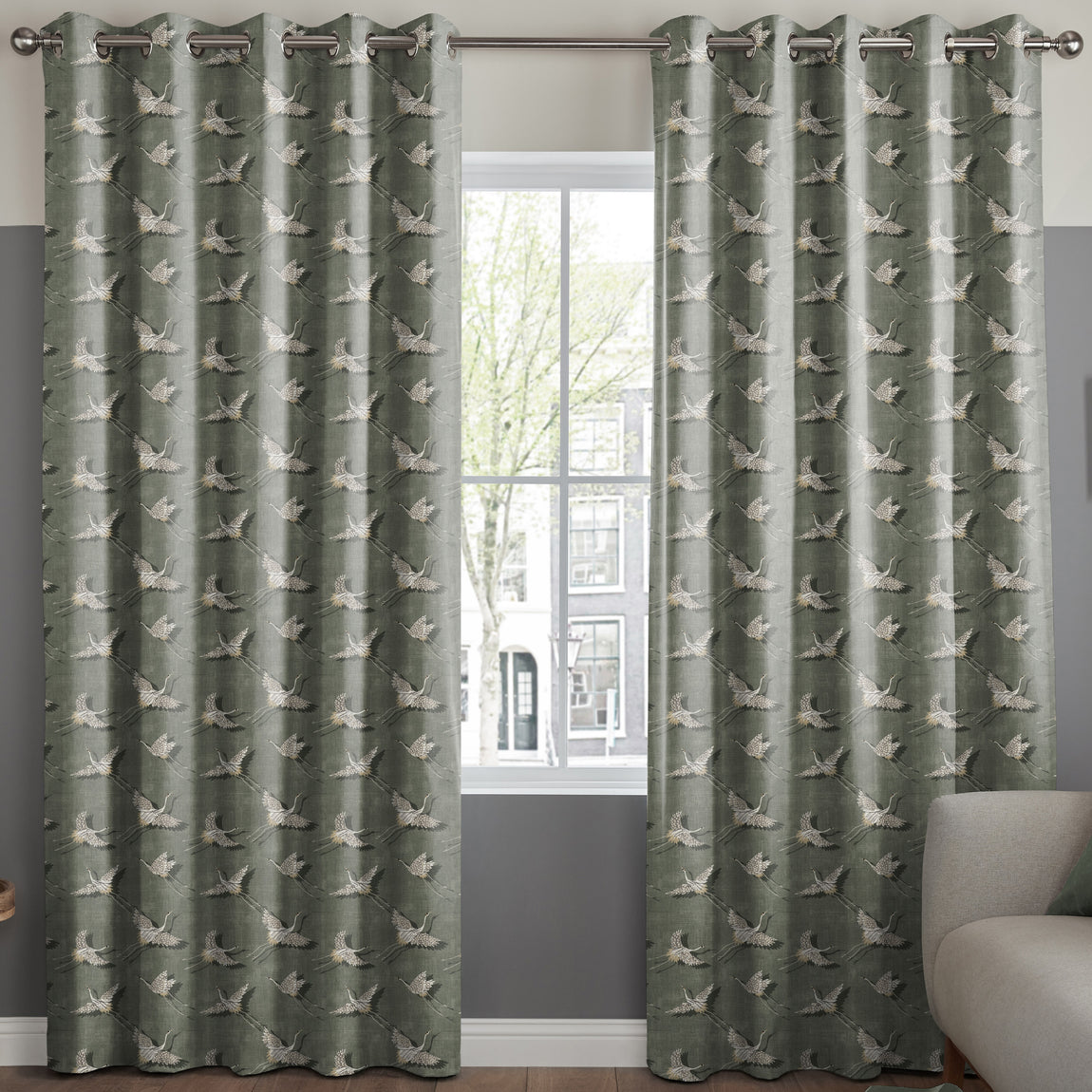 Naoko Made to Measure Curtain Olive
