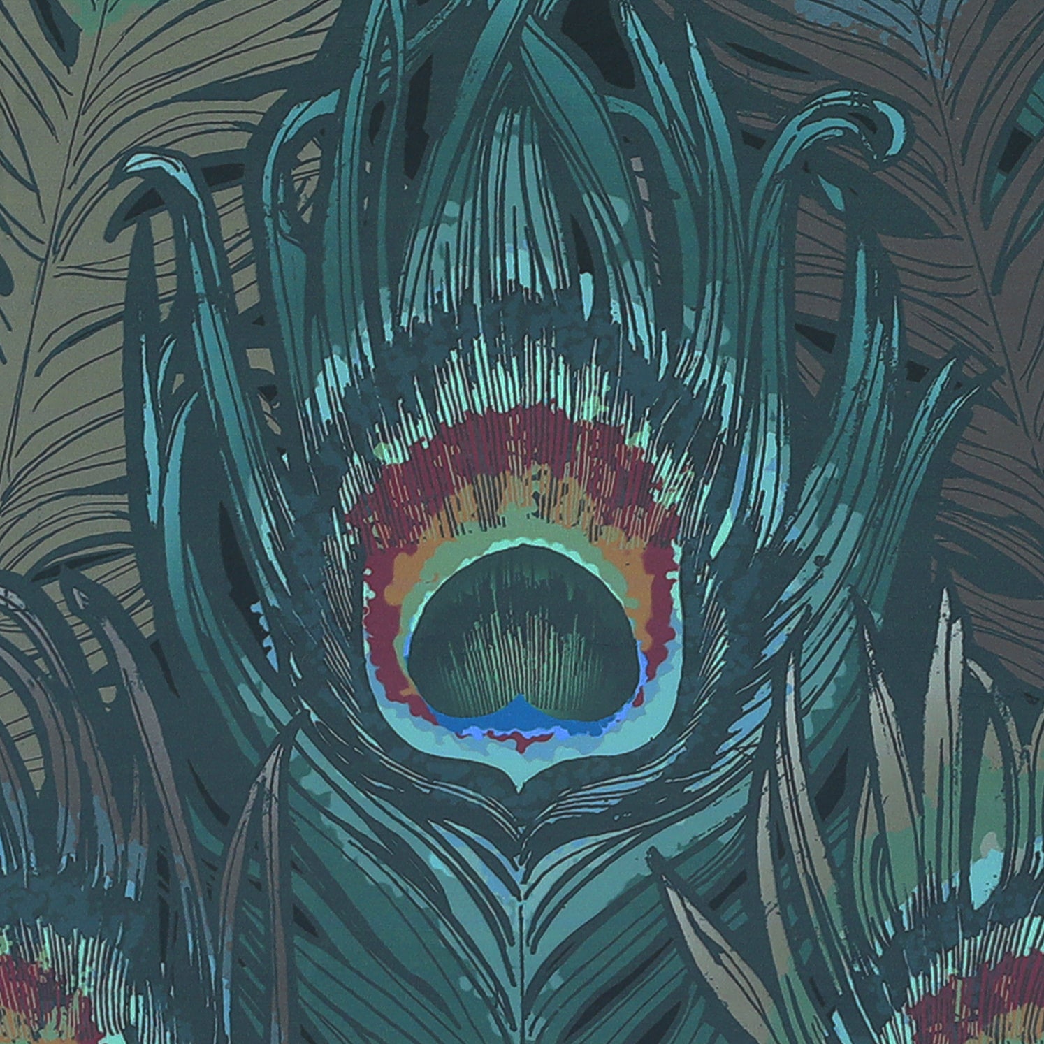 HOUSE Llewelyn-Bowen Naughty Aubrey Printed Velvet Made To Measure Roman Blind Pavoa