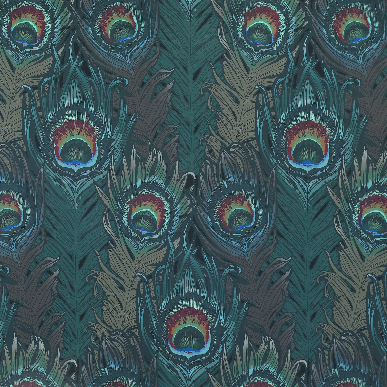 HOUSE Llewelyn-Bowen Naughty Aubrey Printed Velvet Fabric Pavoa
