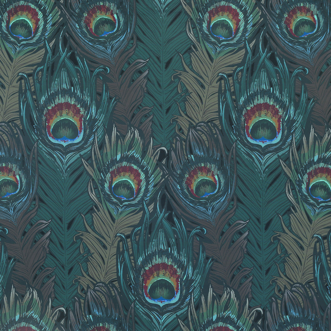 HOUSE Llewelyn-Bowen Naughty Aubrey Printed Velvet Made To Measure Roman Blind Pavoa