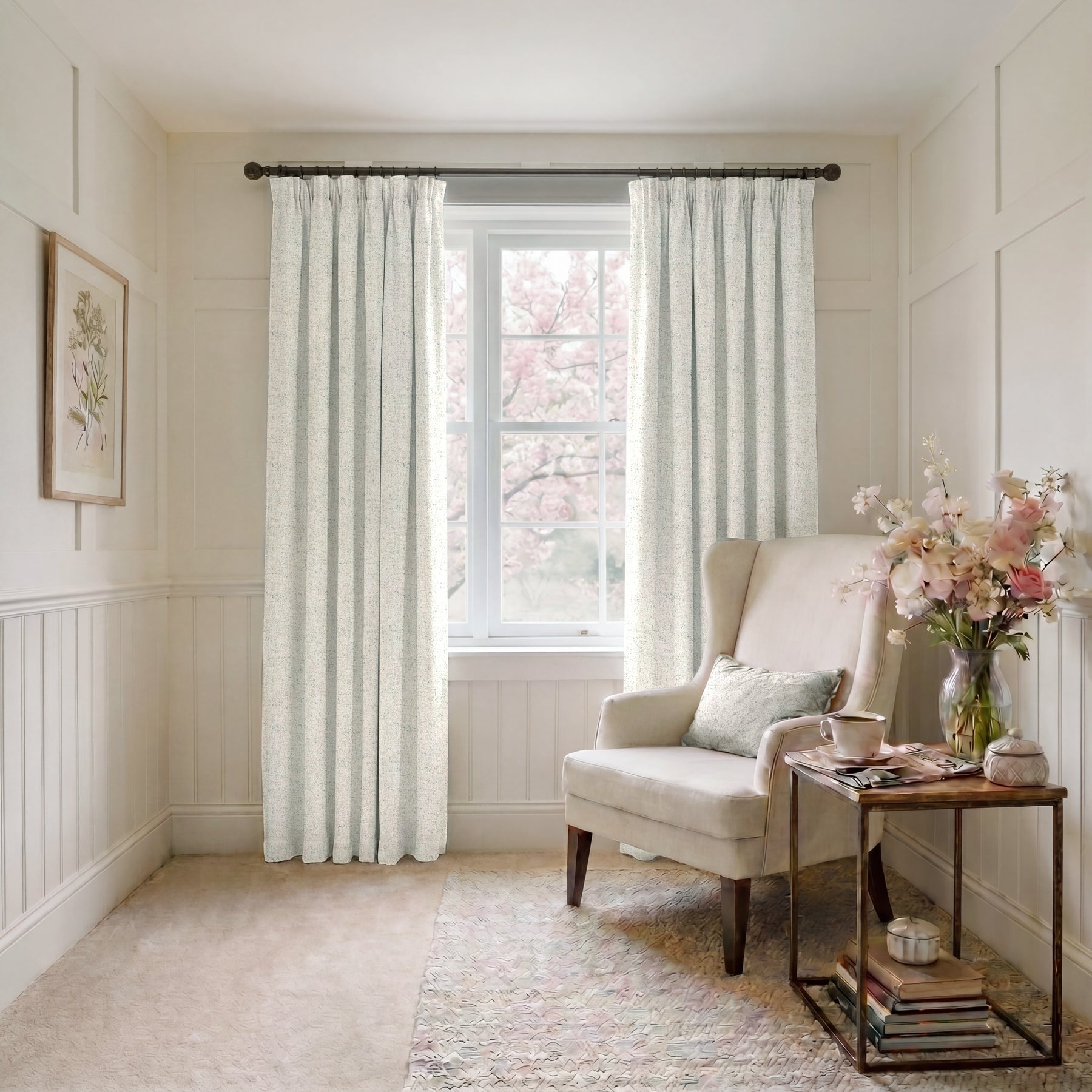 ANTE DECOR Nymans Boucle Fabric Cream