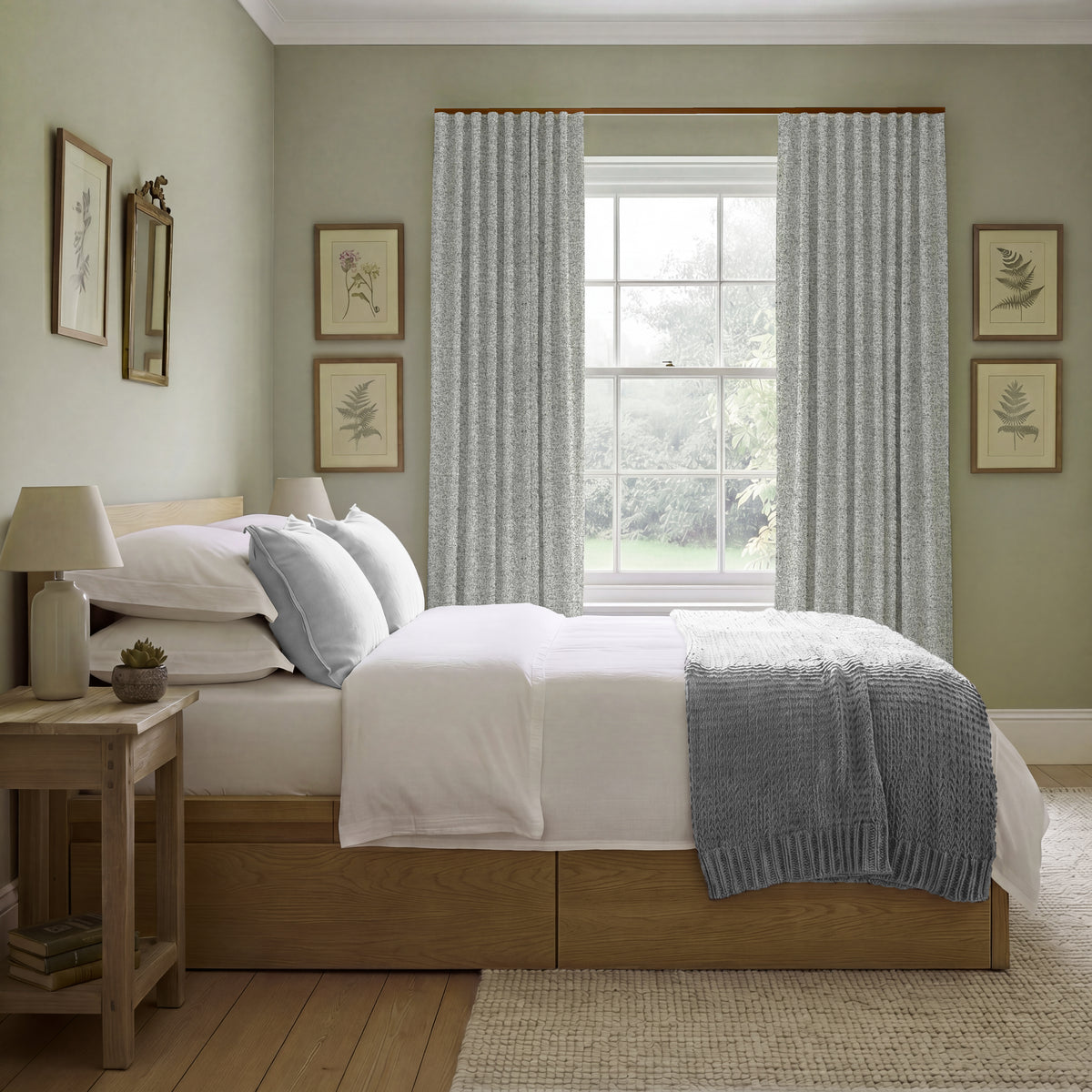 ANTE DECOR Nymans Boucle Fabric Silver
