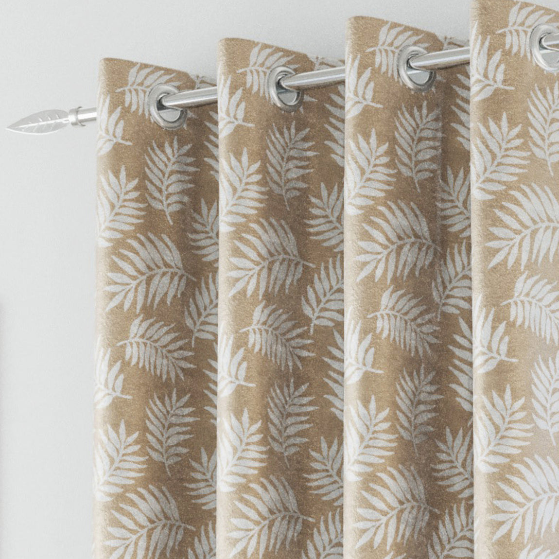 Oakland Thermal Blockout Ready Made Eyelet Curtains Latte