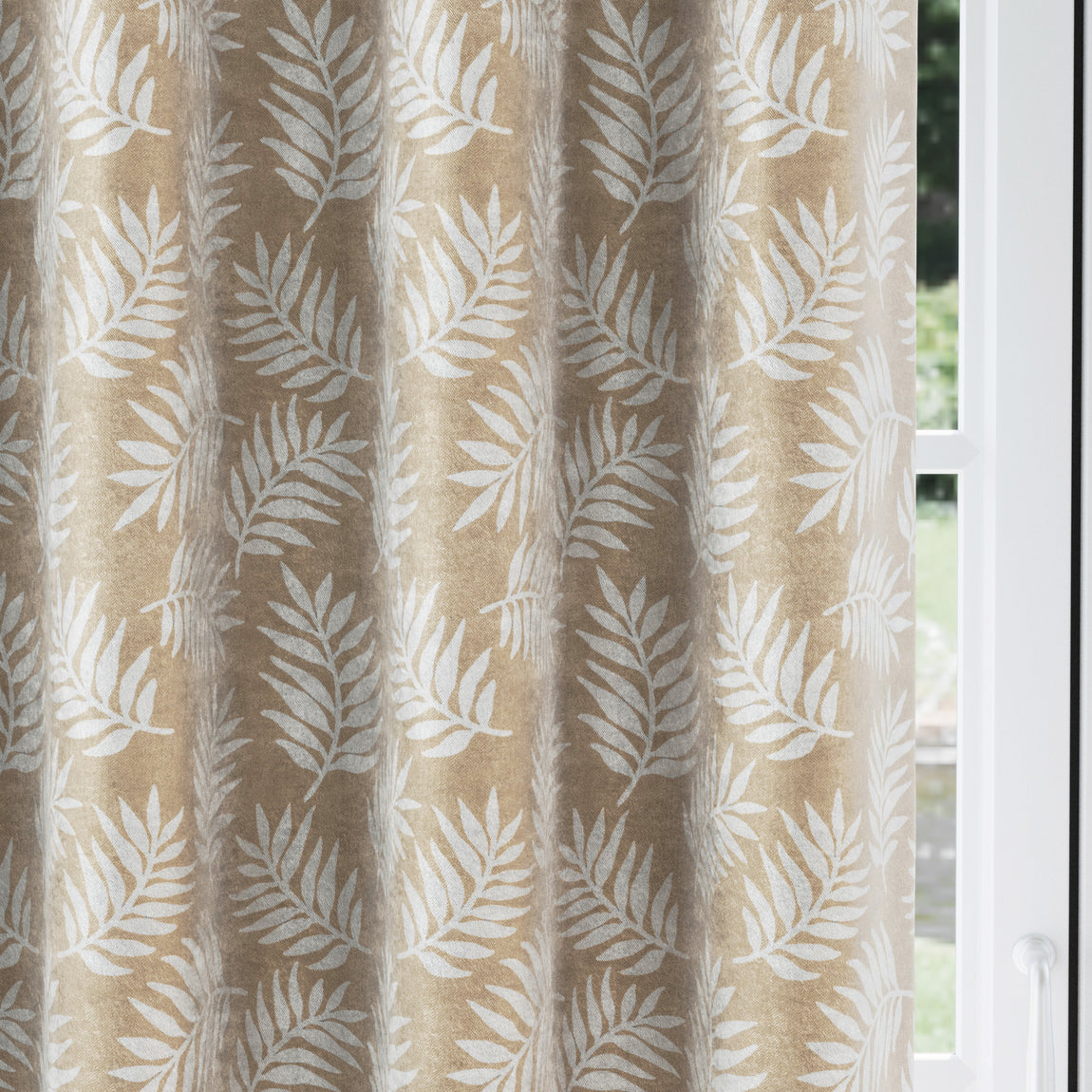 Oakland Thermal Blockout Ready Made Eyelet Curtains Latte