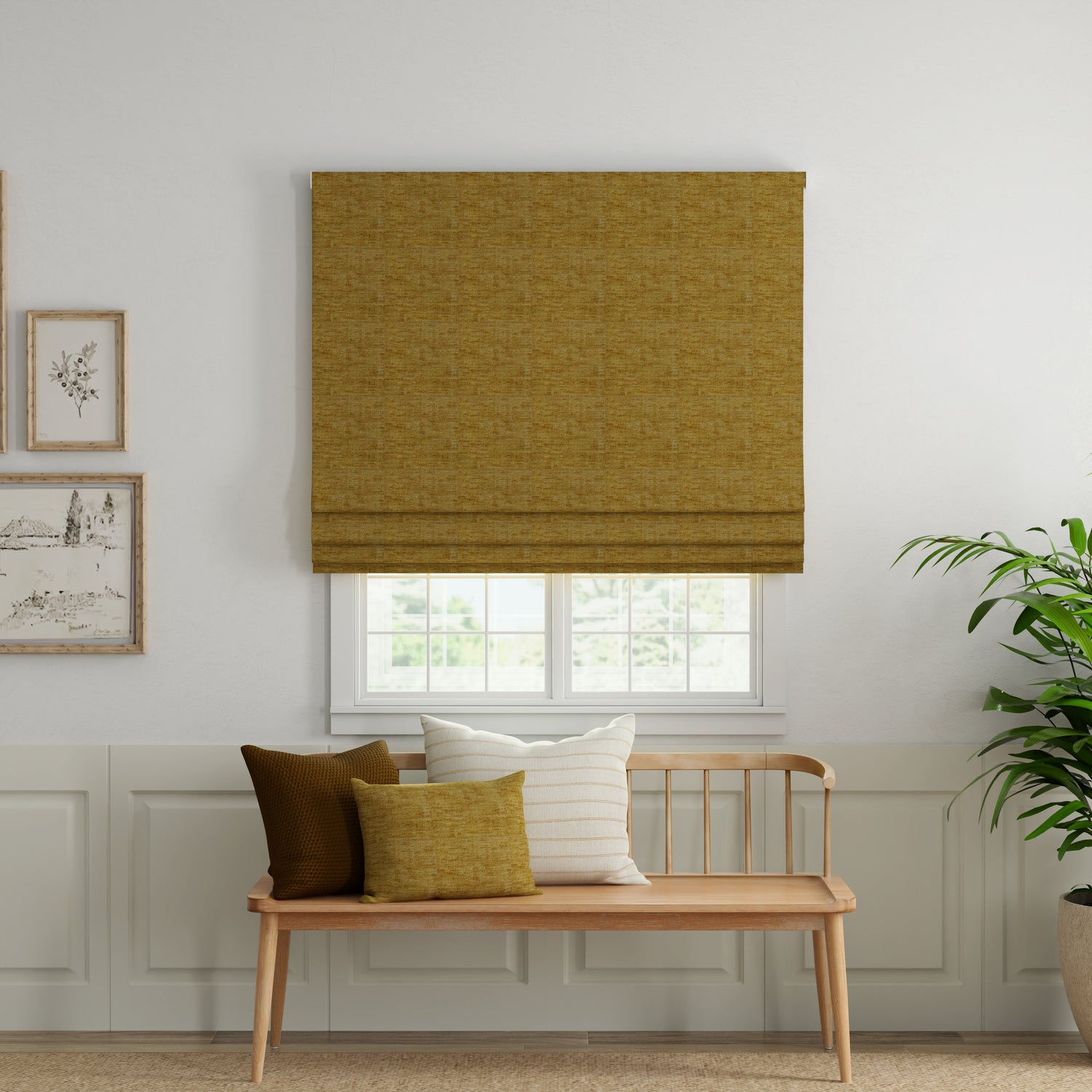 ANTE DECOR Olympus Made To Measure Roman Blind Dandelion Silver