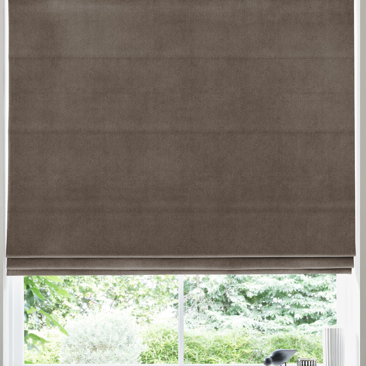Florence Velvet Made to Measure Roman Blind Espresso