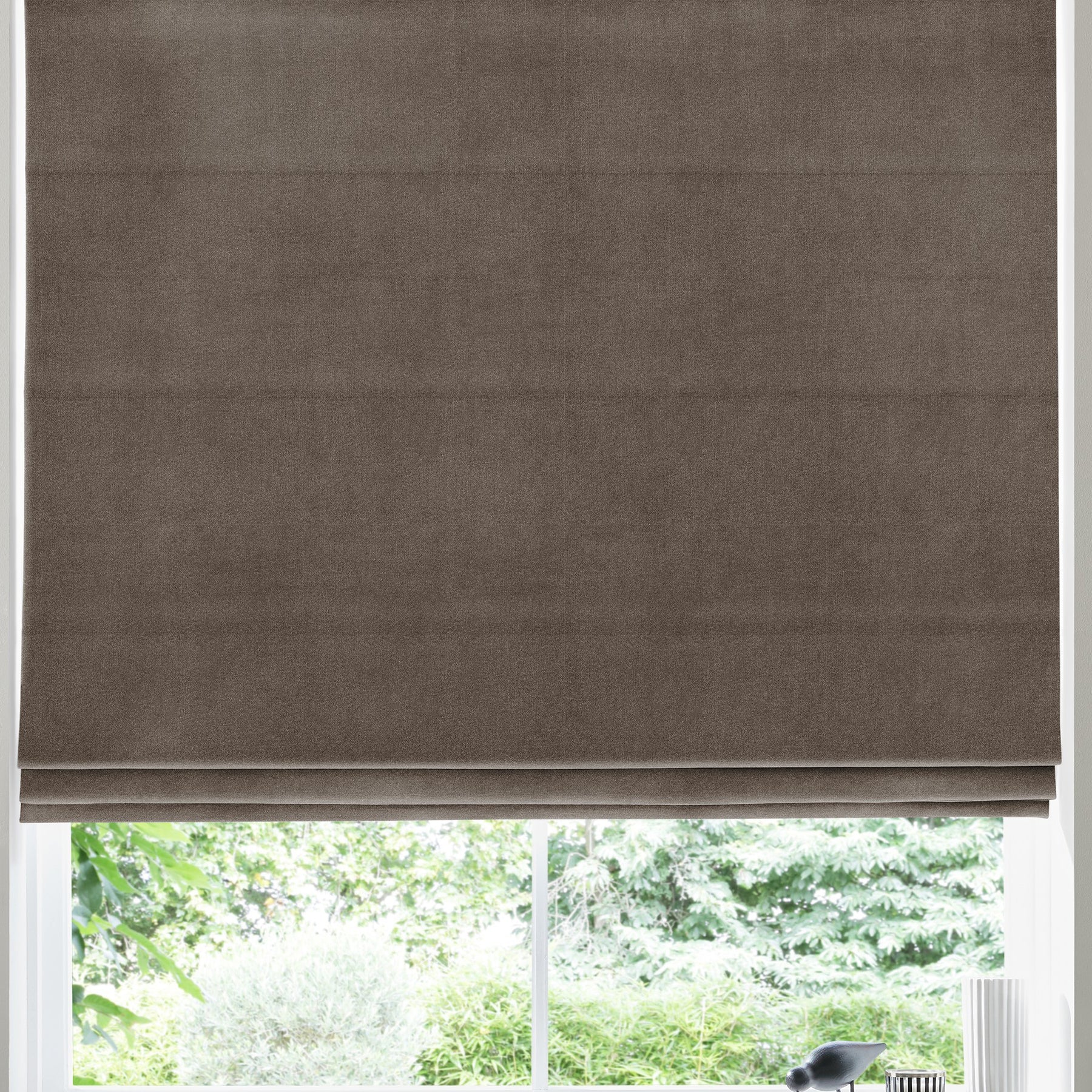 Florence Velvet Made to Measure Roman Blind Espresso