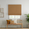 ANTE DECOR Palma Printed Cotton Made To Measure Roman Blind Burnt Umber