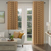 ANTE DECOR Palma Printed Cotton Made To Measure Curtains Burnt Umber