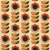ANTE DECOR Palma Printed Cotton Made To Measure Curtains Burnt Umber