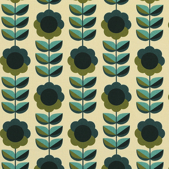 ANTE DECOR Palma Printed Cotton Made To Measure Roman Blind Lapis