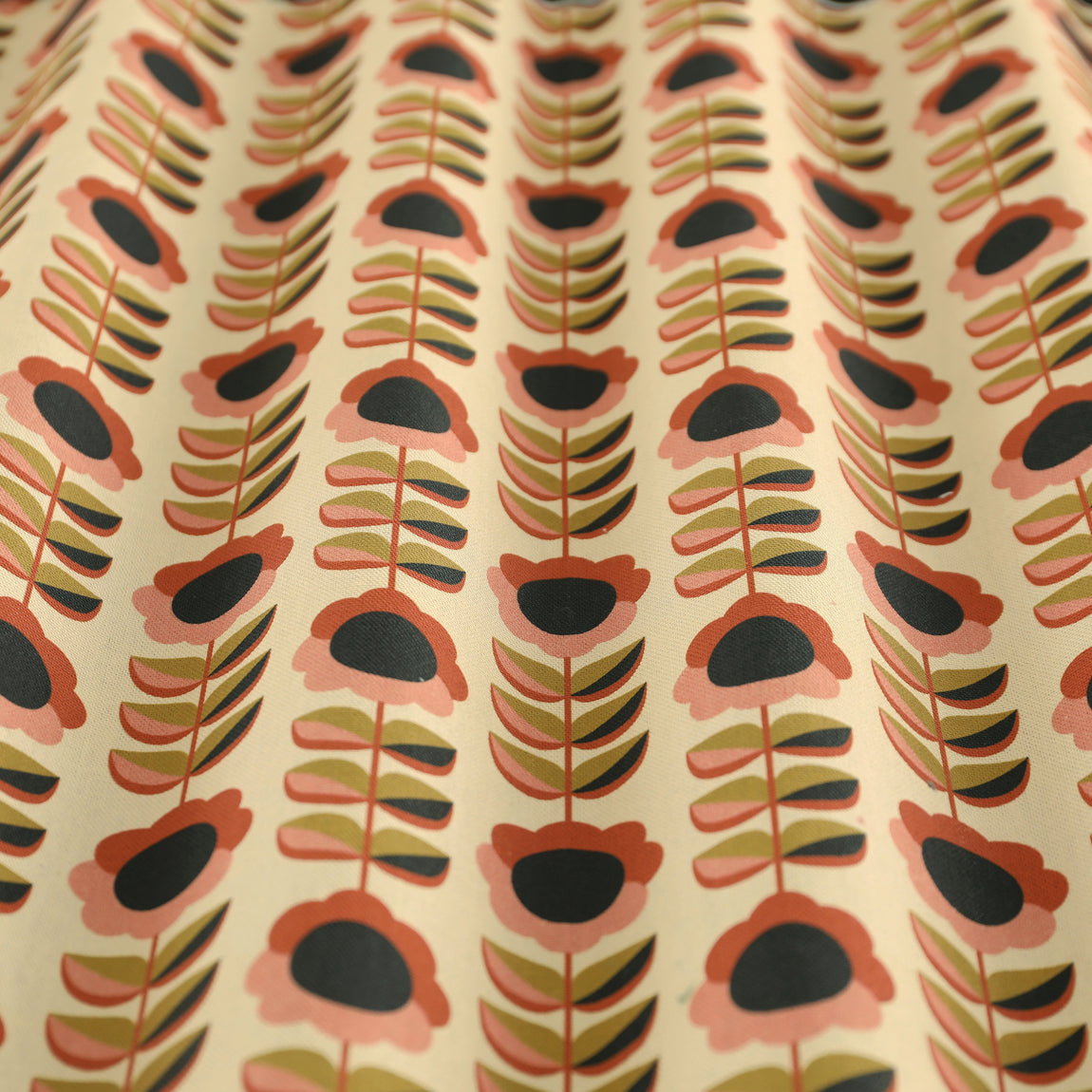 ANTE DECOR Palma Printed Cotton Made To Measure Roman Blind Burnt Umber
