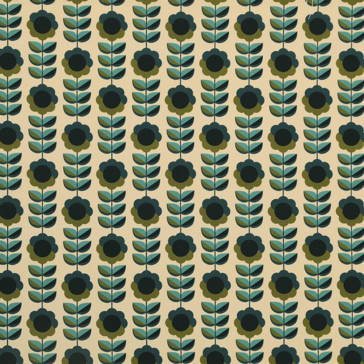 ANTE DECOR Palma Printed Cotton Fabric Lapis