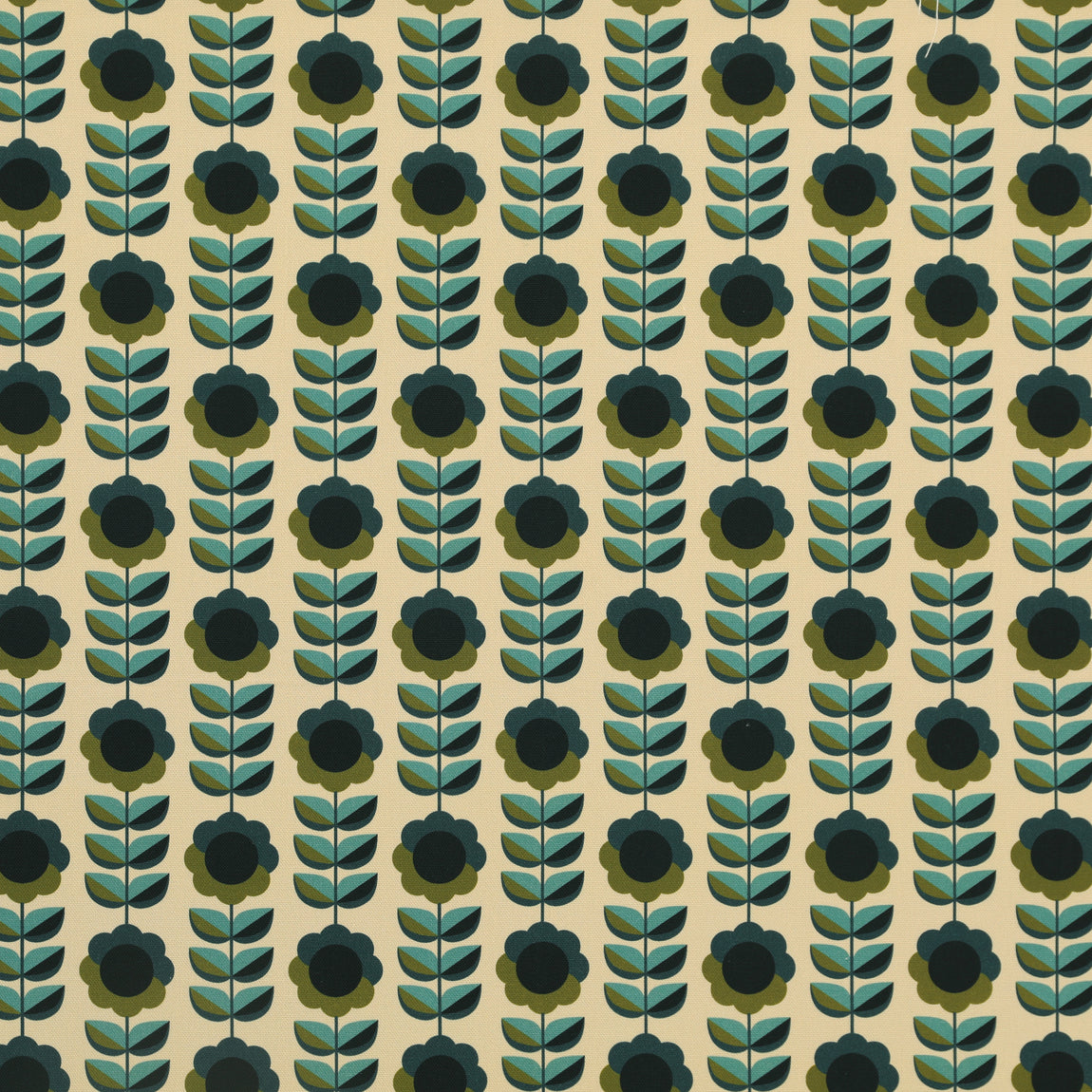 ANTE DECOR Palma Printed Cotton Fabric Lapis