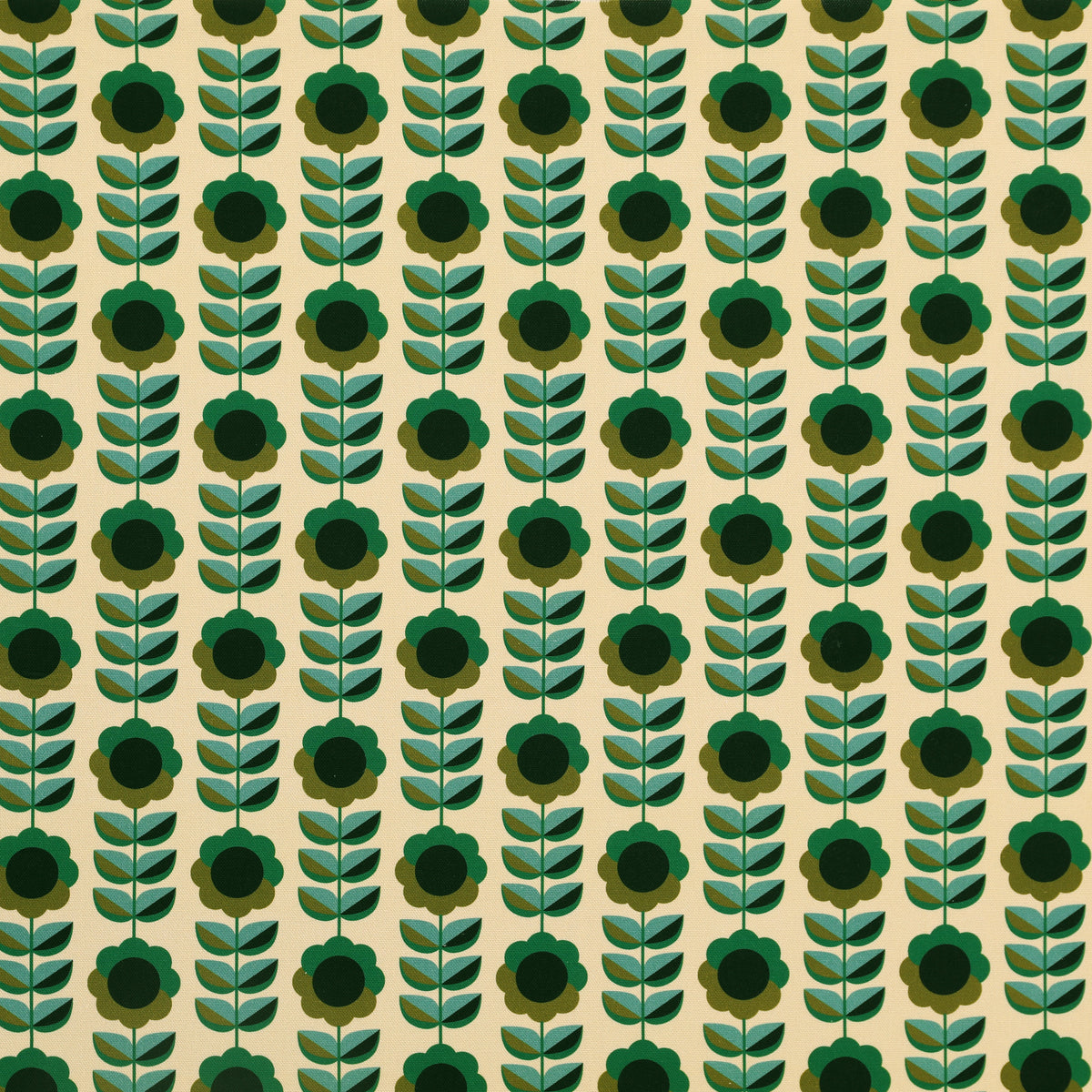 ANTE DECOR Palma Printed Cotton Fabric Emerald