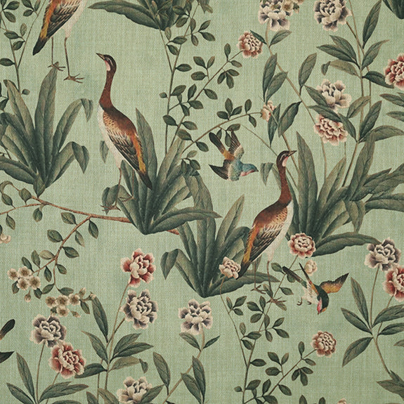 Linda Barker Rosa Fiore Linen Look Blackout Made To Measure Curtains Eucalyptus