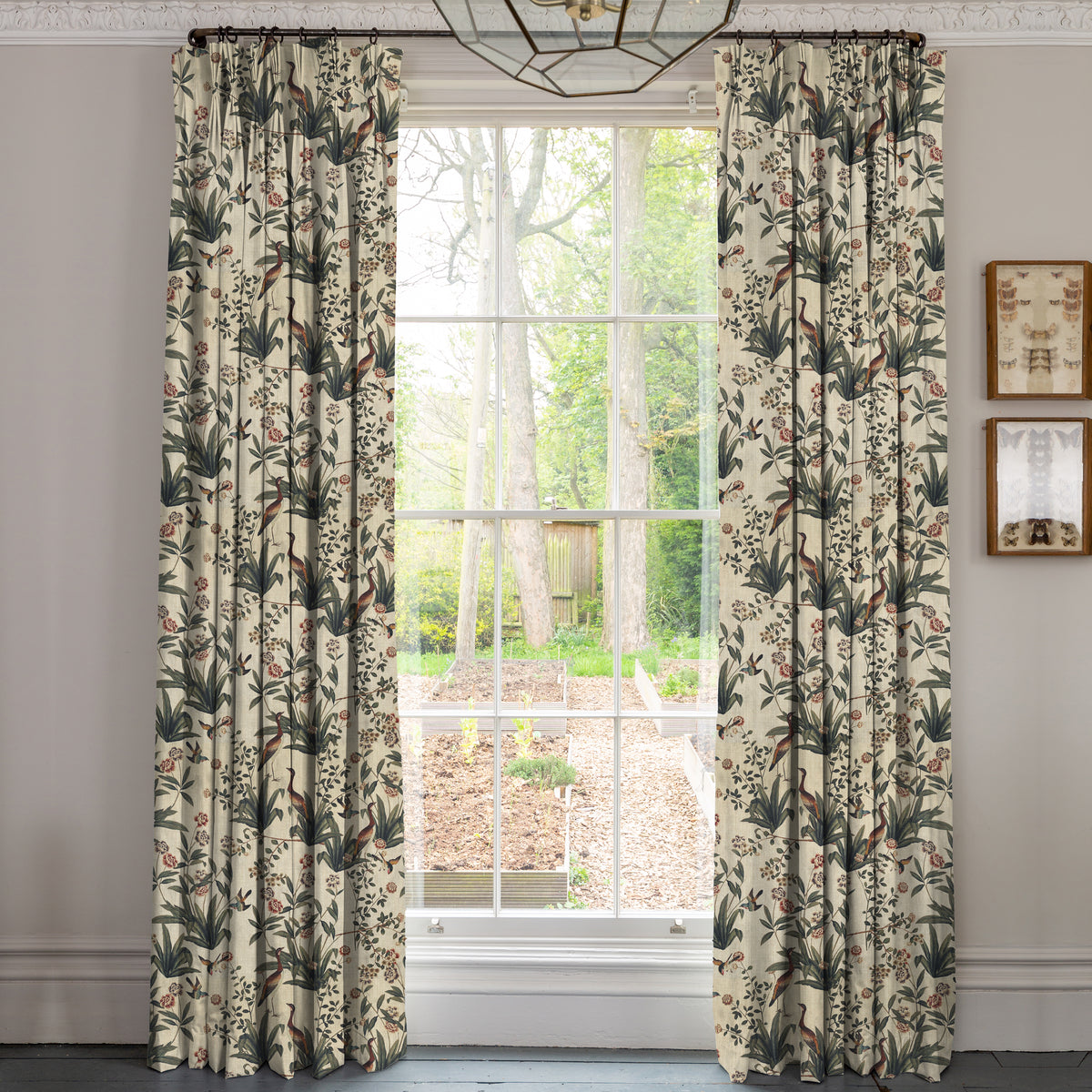 Linda Barker Rosa Fiore Linen Look Blackout Fabric Linen