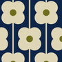 Orla Kiely Abacus Flower Made To Measure Roman Blind Navy Sample Image