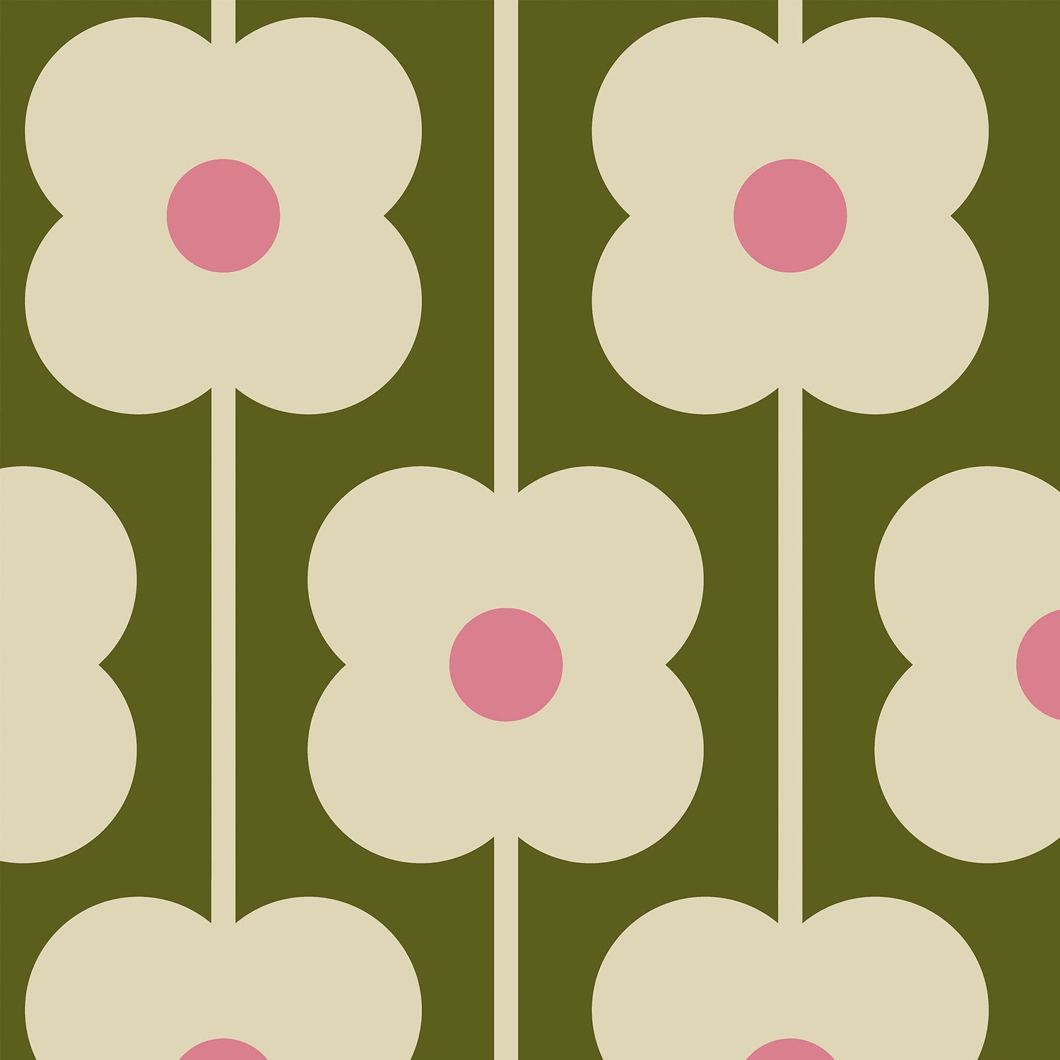 Orla Kiely Abacus Flower Translucent Made To Measure Roller Blind Seagrass