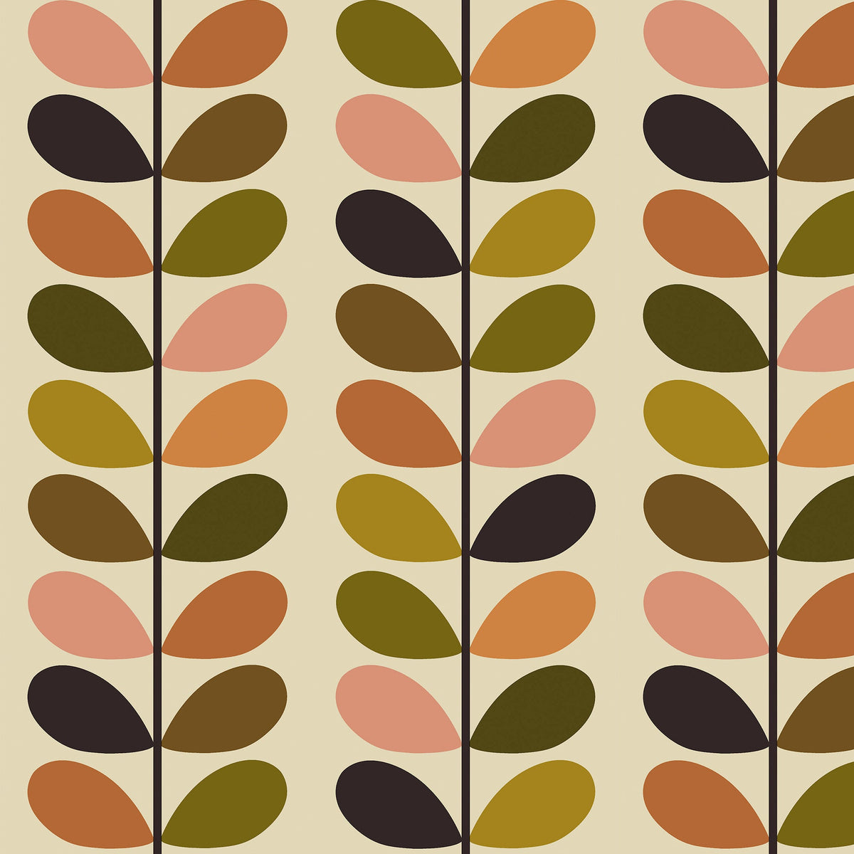 Orla Kiely Multi Stem Translucent Made To Measure Roller Blind Auburn Orange