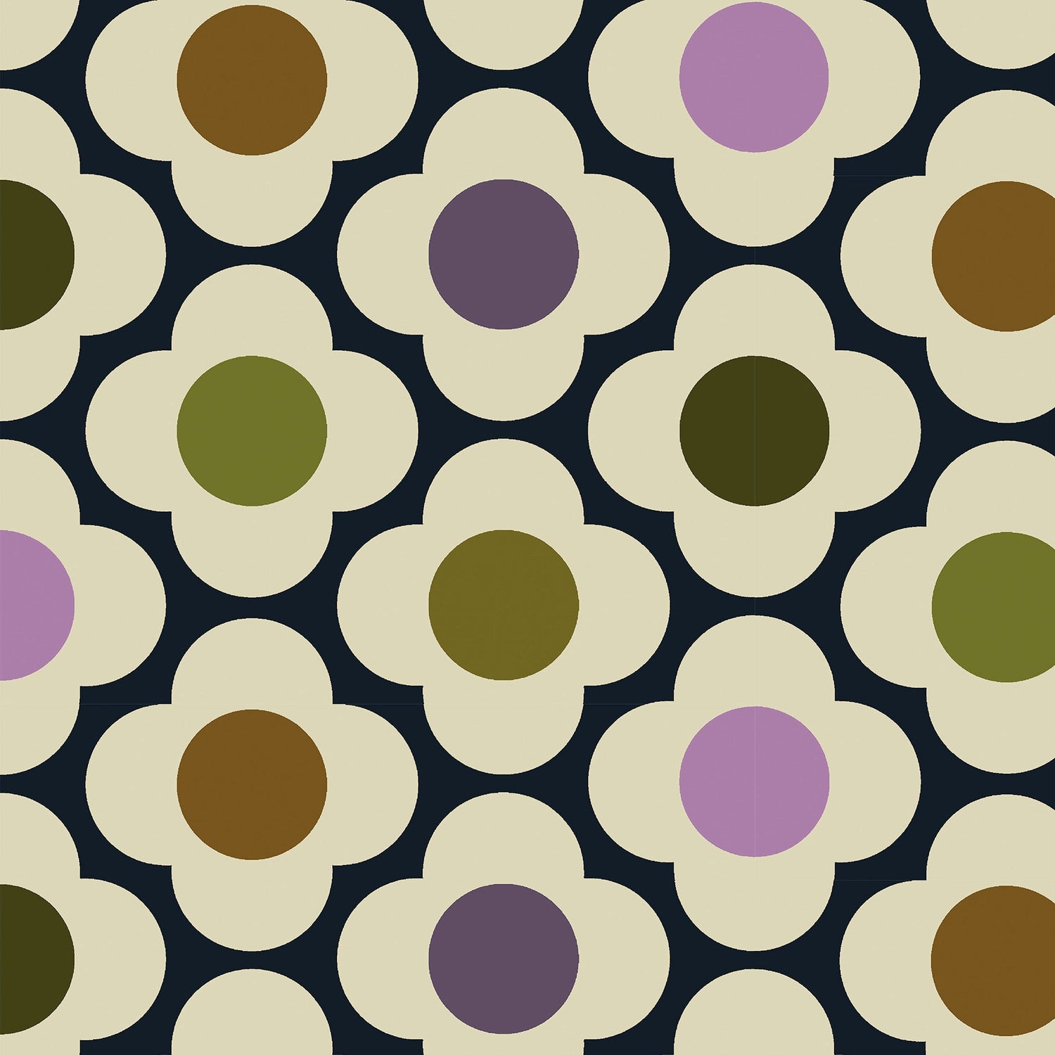 Orla Kiely Spot Flower Translucent Made To Measure Roller Blind Multi Mauve