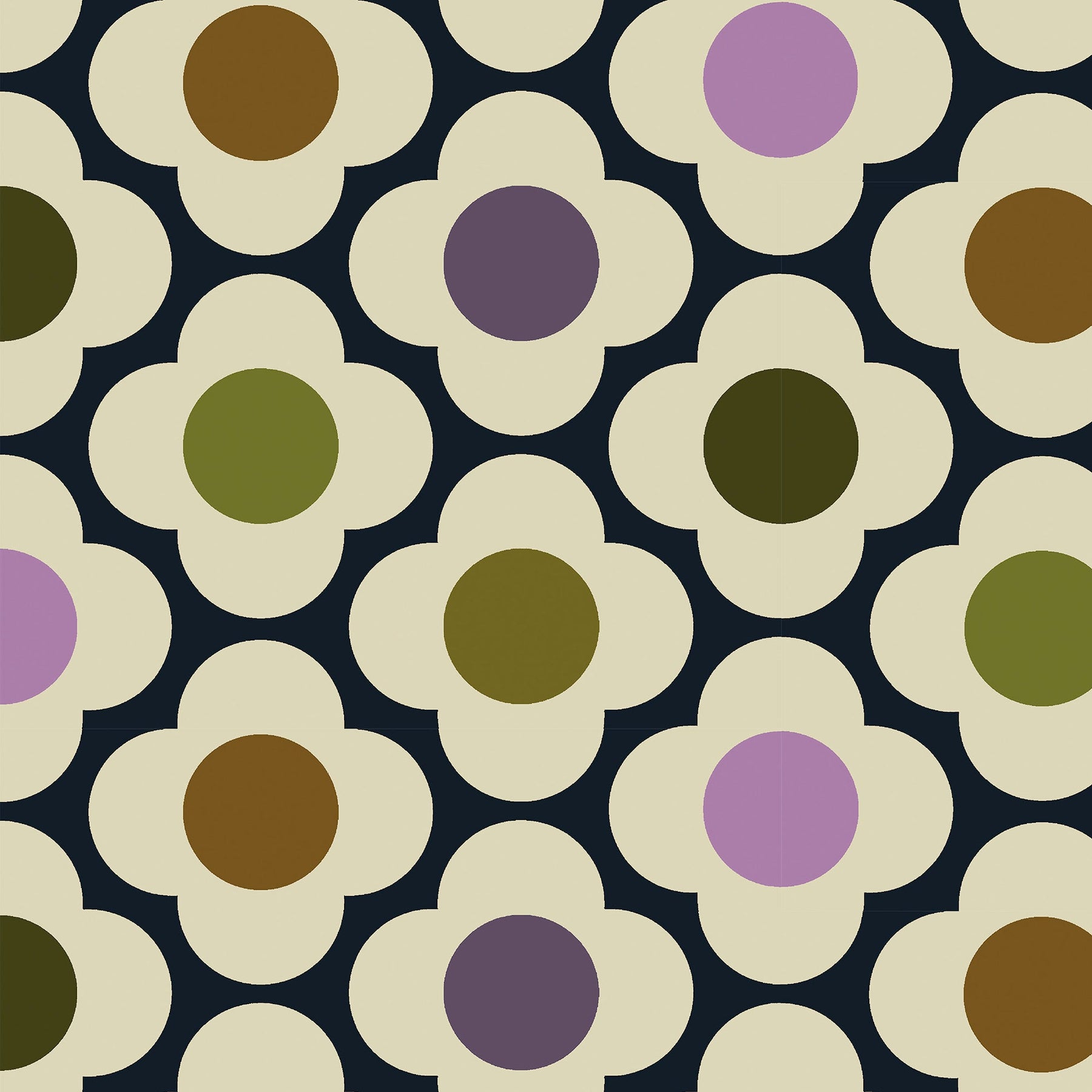 Orla Kiely Spot Flower Translucent Made To Measure Roller Blind Multi Mauve