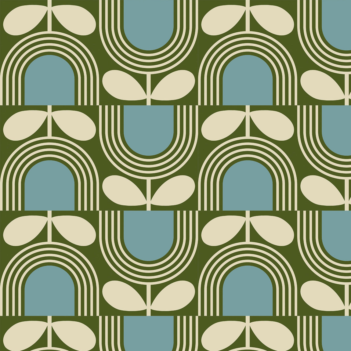 Orla Kiely Striped Tulip Translucent Made To Measure Roller Blind Bancha