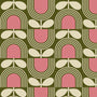 Orla Kiely Striped Tulip Made To Measure Roman Blind Pickel Sample Image
