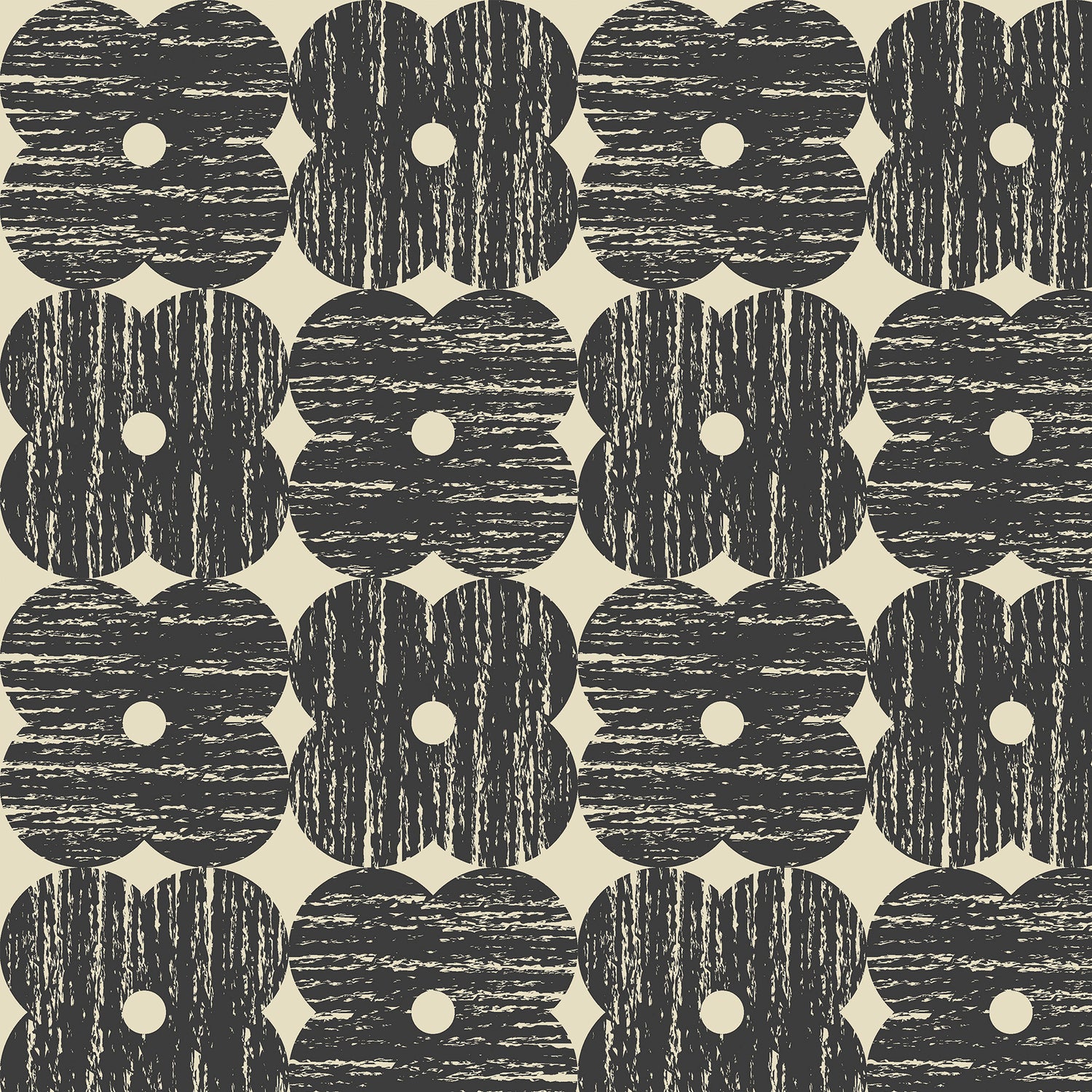 Orla Kiely Textured Flower Made To Measure Roman Blind Charcoal