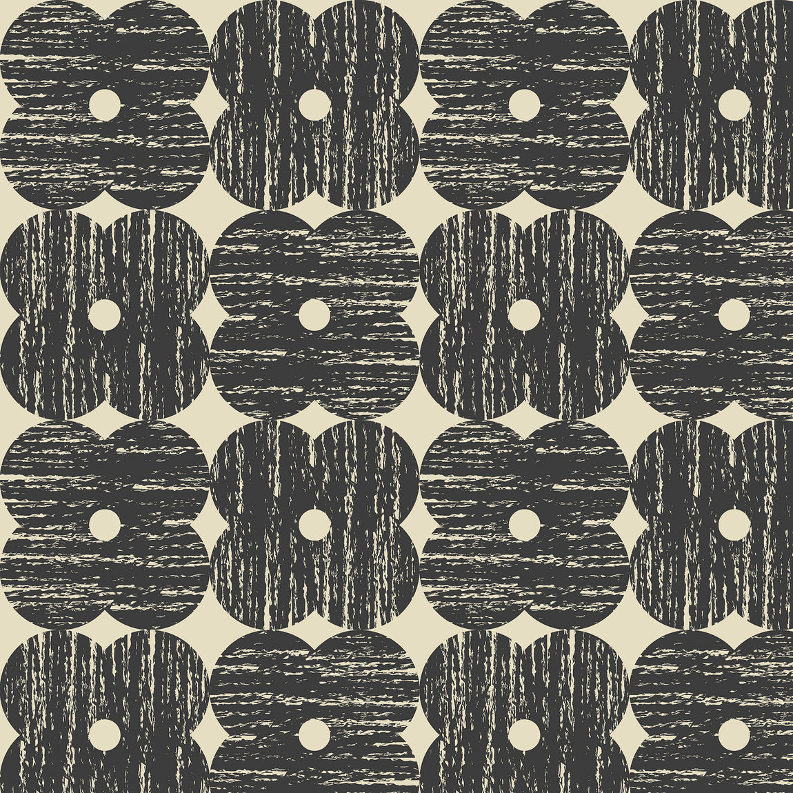 Orla Kiely Textured Flower Made To Measure Roman Blind Charcoal