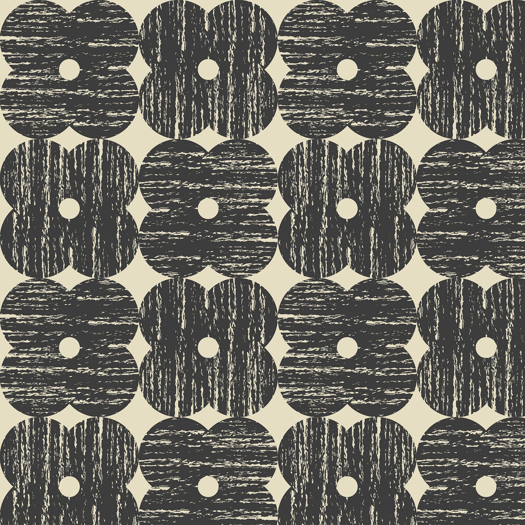 Orla Kiely Textured Flower Blackout Made To Measure Roller Blind Charcoal