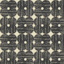 Orla Kiely Textured Flower Blackout Made To Measure Roller Blind Charcoal Sample Image