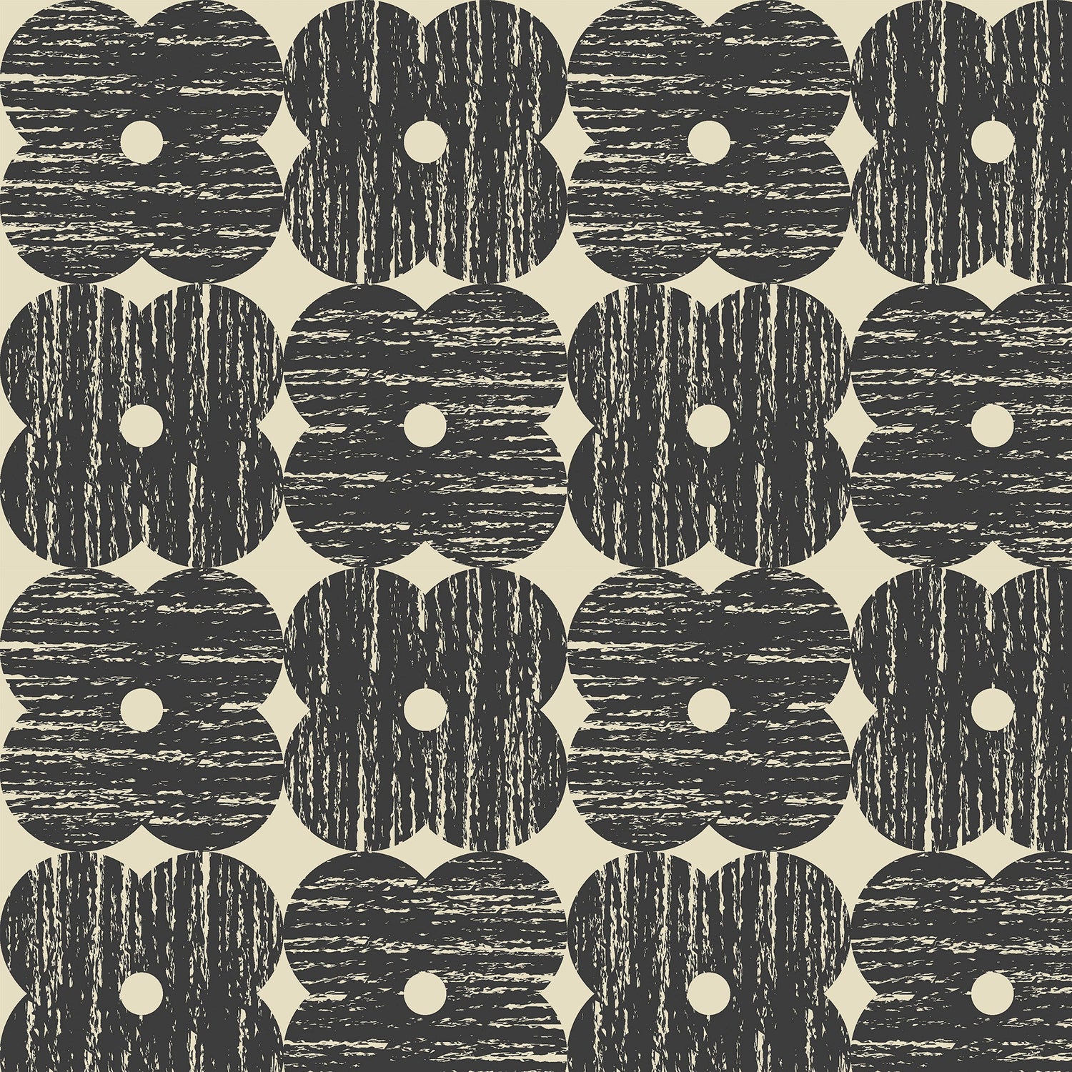 Orla Kiely Textured Flower Translucent Made To Measure Roller Blind Charcoal