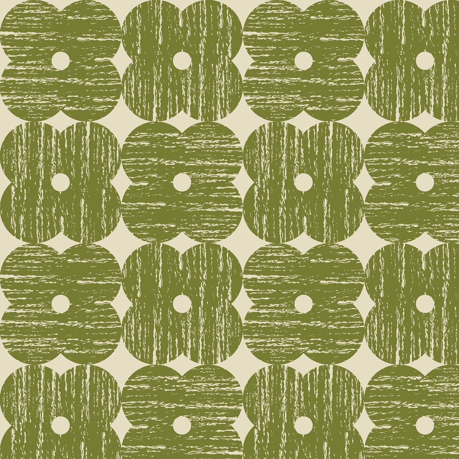 Orla Kiely Textured Flower Blackout Made To Measure Roller Blind Olive