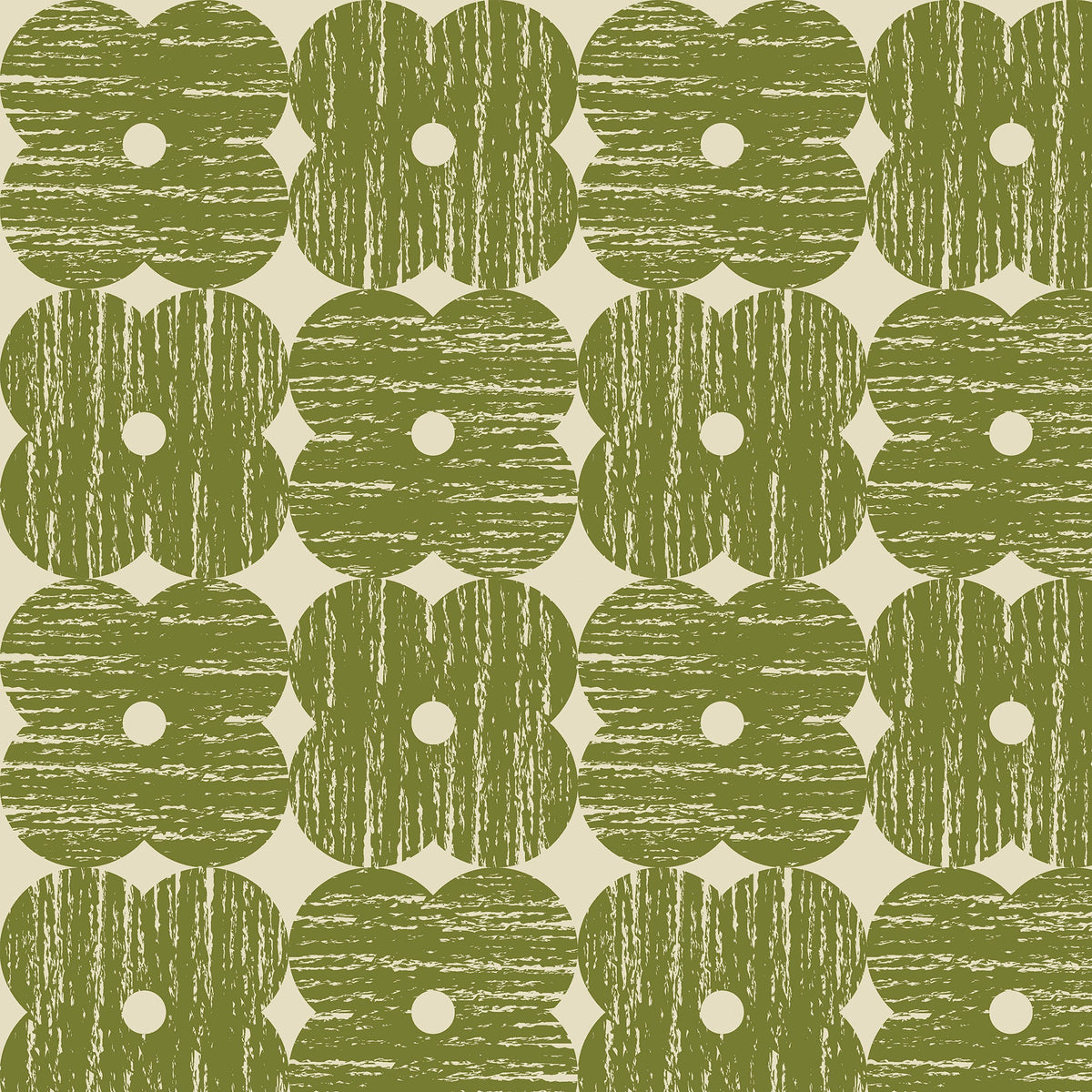 Orla Kiely Textured Flower Translucent Made To Measure Roller Blind Olive