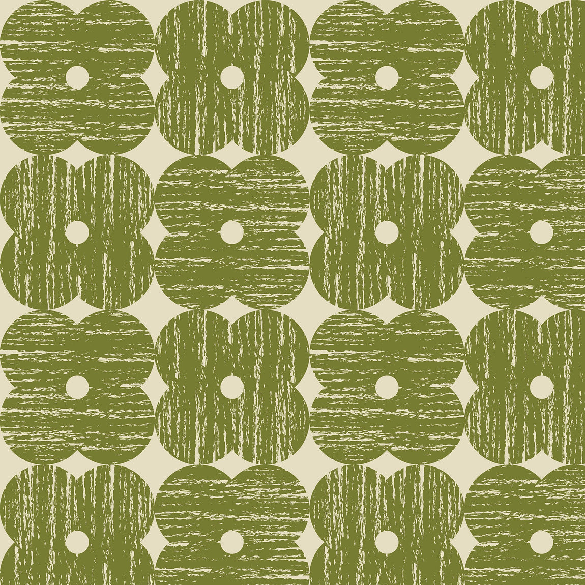 Orla Kiely Textured Flower Translucent Made To Measure Roller Blind Olive