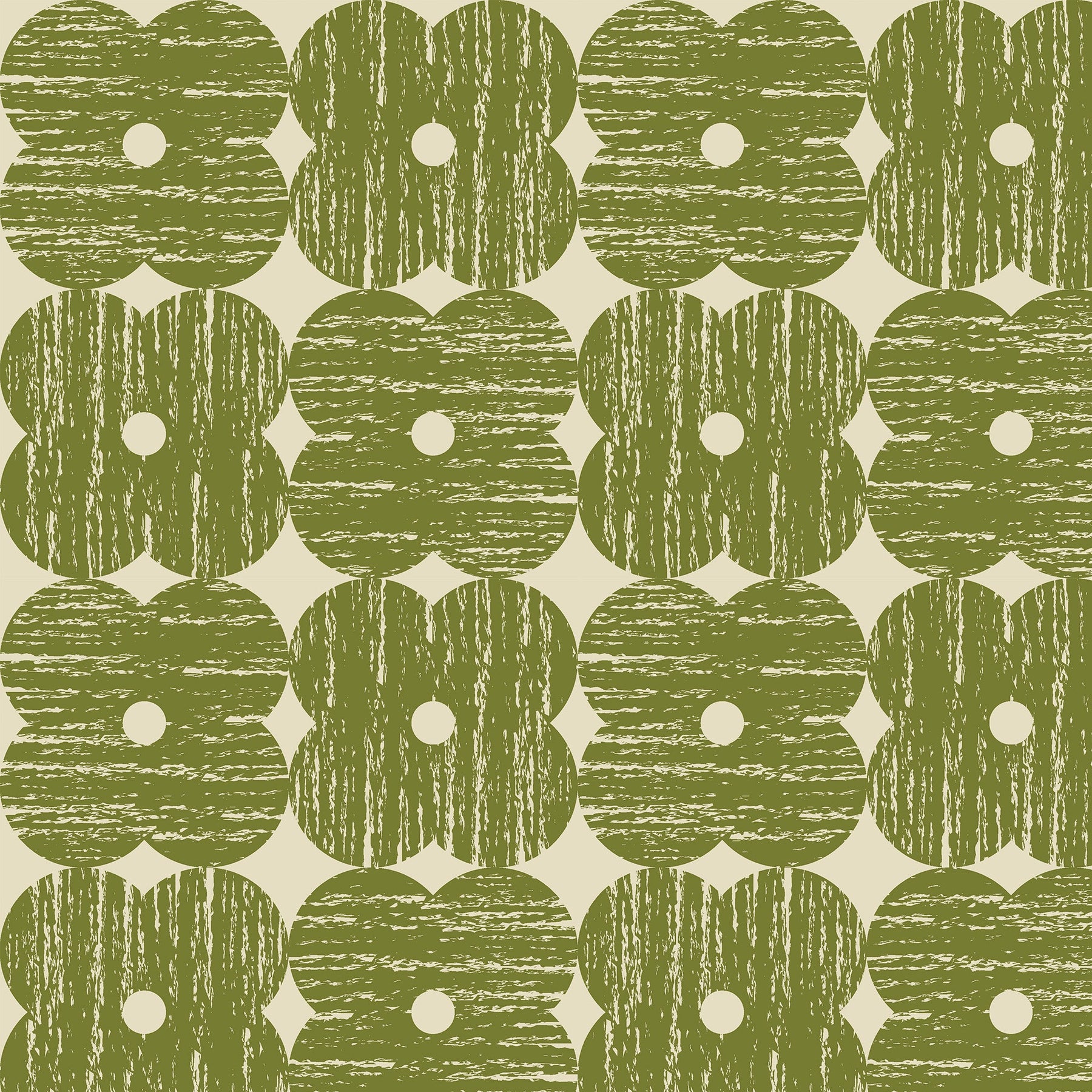 Orla Kiely Textured Flower Made To Measure Curtains Olive