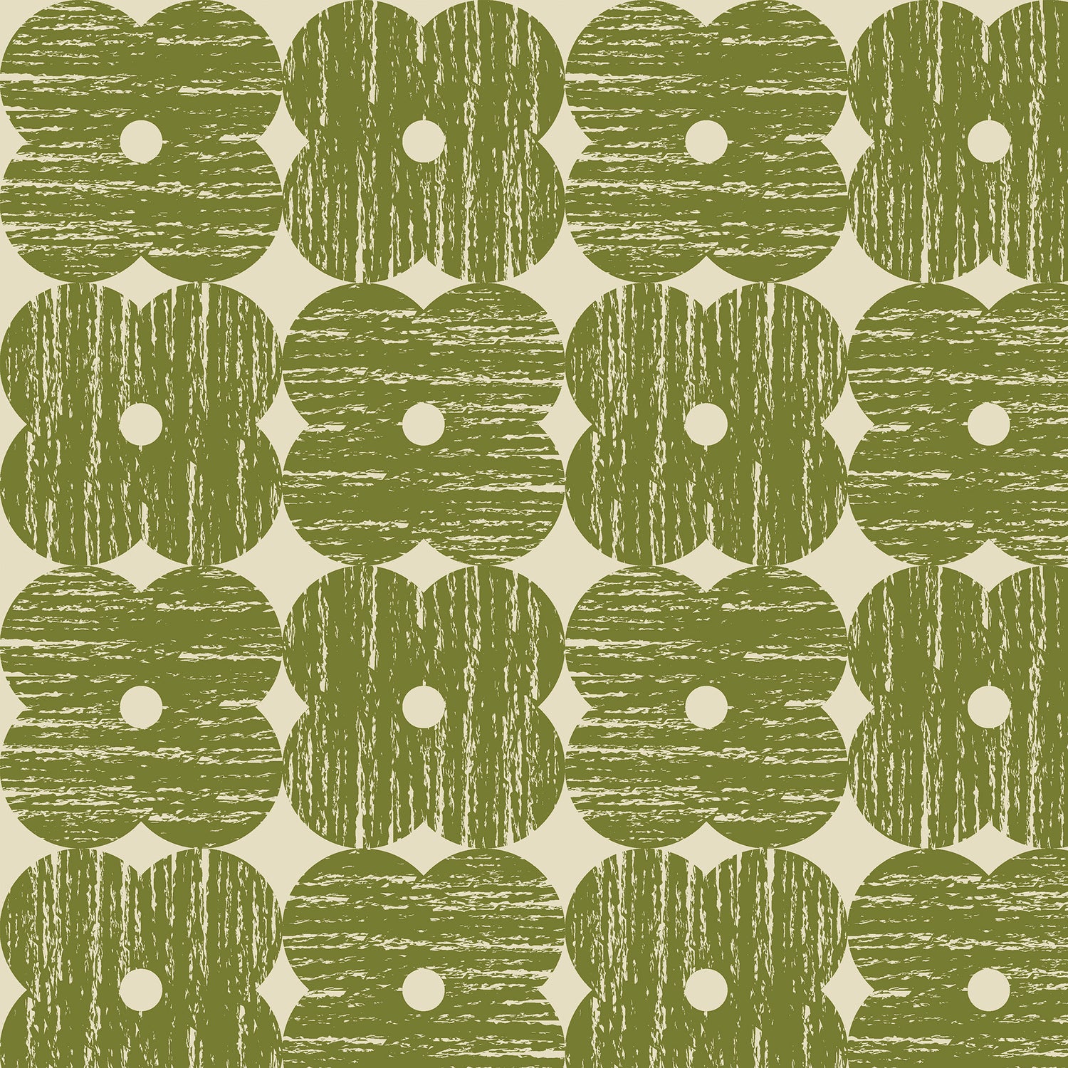 Orla Kiely Textured Flower Made To Measure Roman Blind Olive