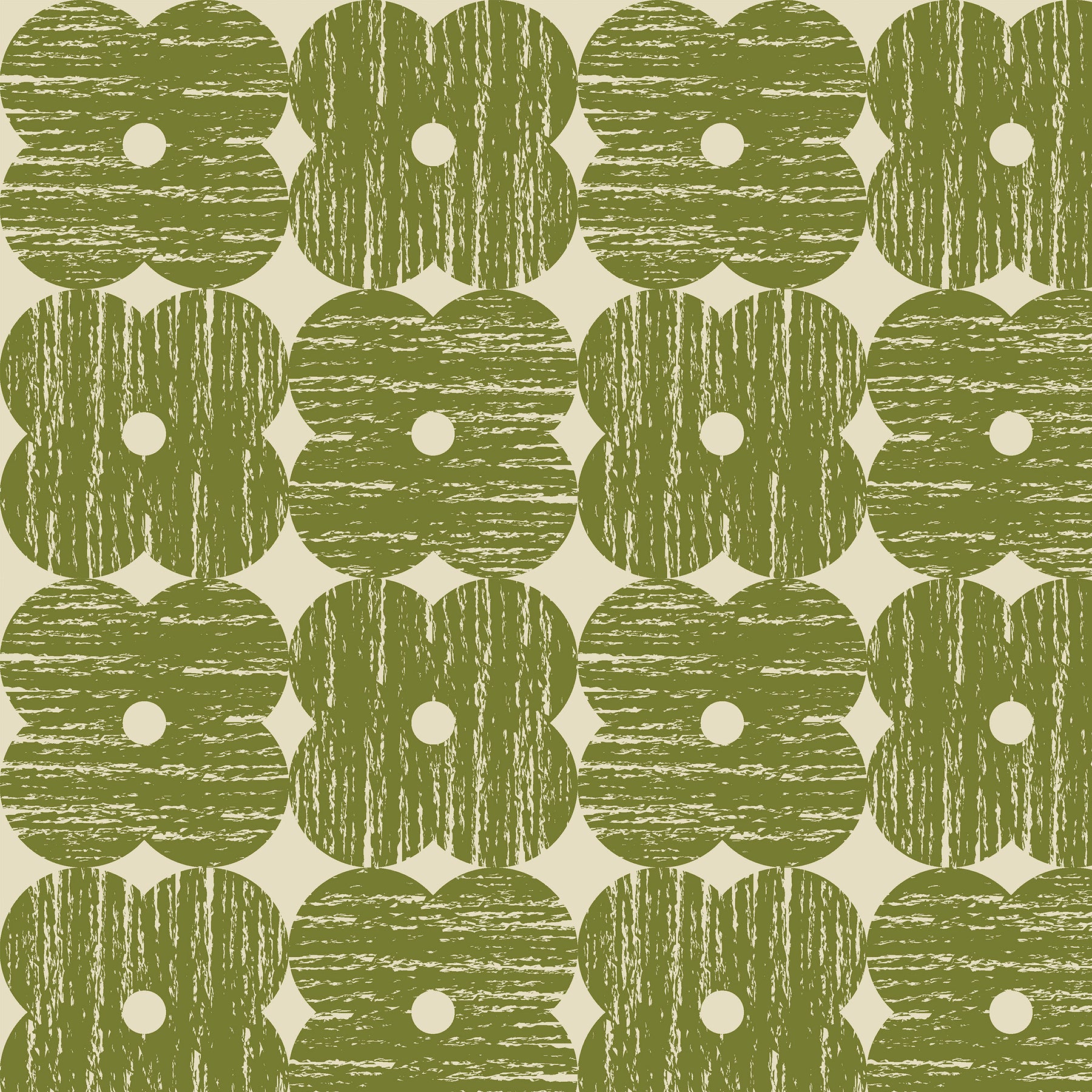 Orla Kiely Textured Flower Made To Measure Roman Blind Olive