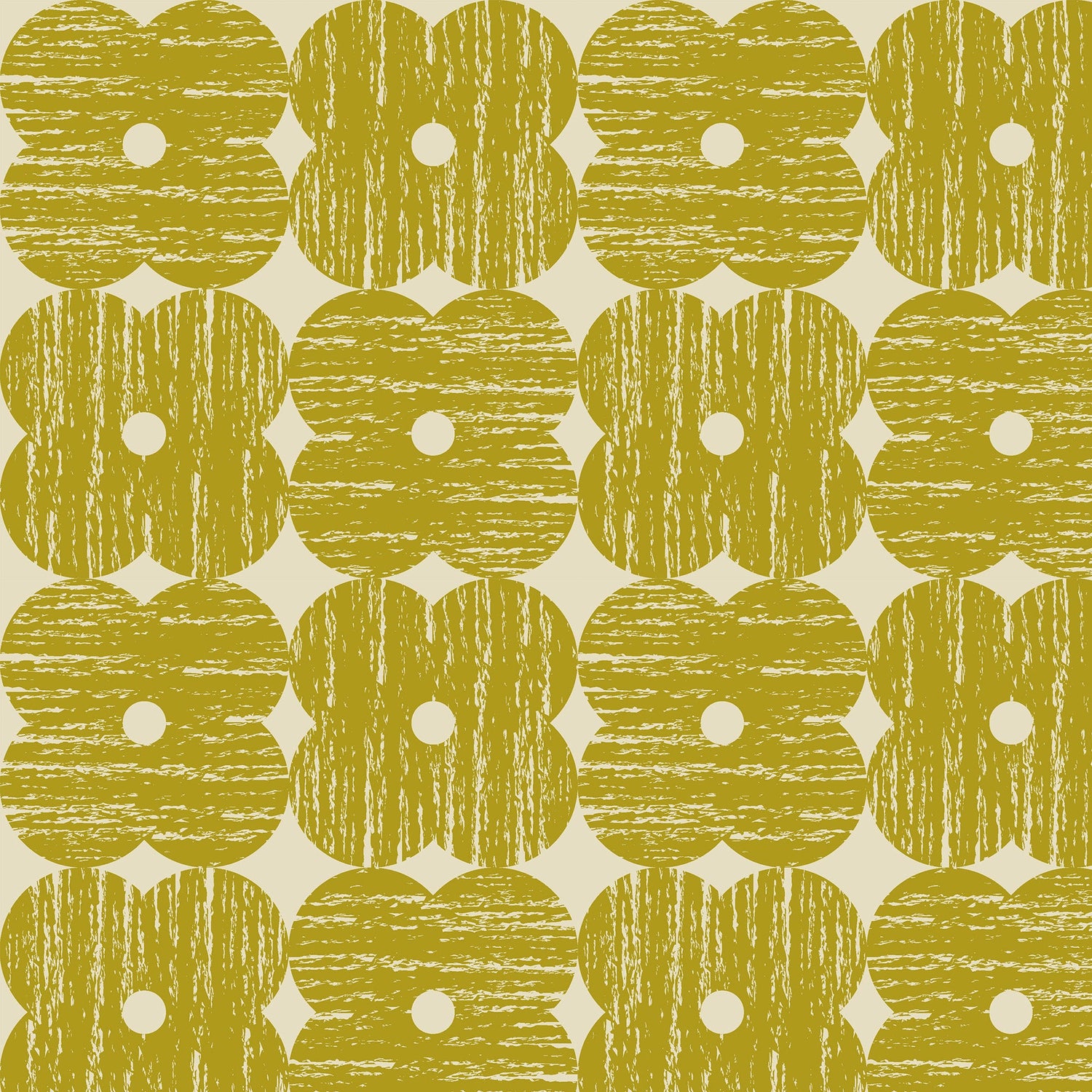 Orla Kiely Textured Flower Blackout Made To Measure Roller Blind Yellow