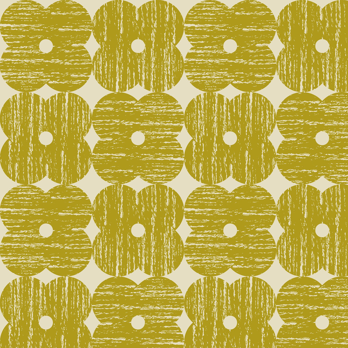 Orla Kiely Textured Flower Blackout Made To Measure Roller Blind Yellow