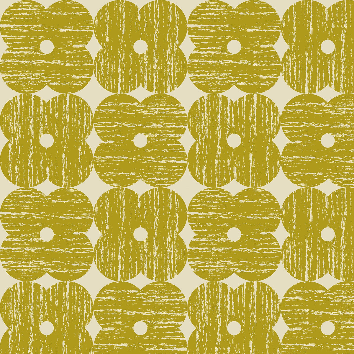 Orla Kiely Textured Flower Translucent Made To Measure Roller Blind Yellow